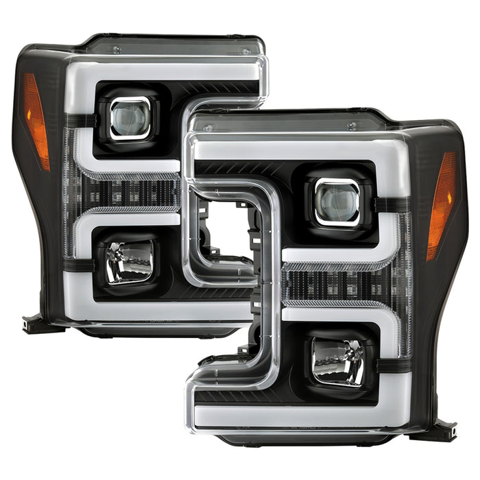 Spyder Auto 5086280 Projector Headlights; Incl. Low Beam-H7/High Beam-H1/Signal-LED; Black; - Truck Part Superstore