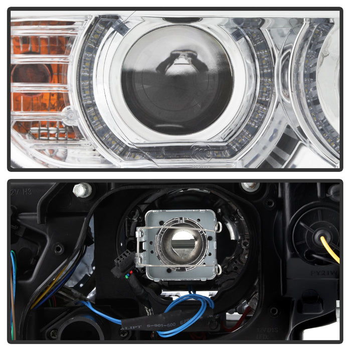 Spyder Auto 5086518 Projector Headlights; Low Beam D1S; Only Factory HID; Incl. LED-DRL; Chrome; - Truck Part Superstore