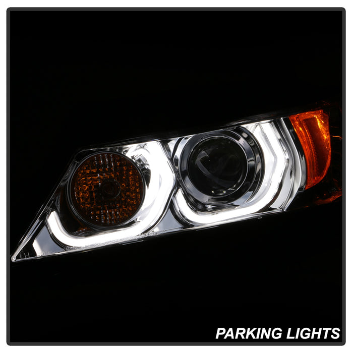 Spyder Auto 5086556 Projector Headlights; Incl. Low Beam-H9/High Beam-H9/Signal-7440NA; Chrome; - Truck Part Superstore