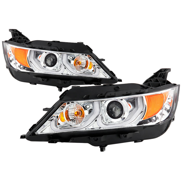 Spyder Auto 5086556 Projector Headlights; Incl. Low Beam-H9/High Beam-H9/Signal-7440NA; Chrome; - Truck Part Superstore