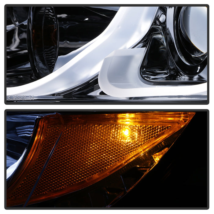 Spyder Auto 5086556 Projector Headlights; Incl. Low Beam-H9/High Beam-H9/Signal-7440NA; Chrome; - Truck Part Superstore