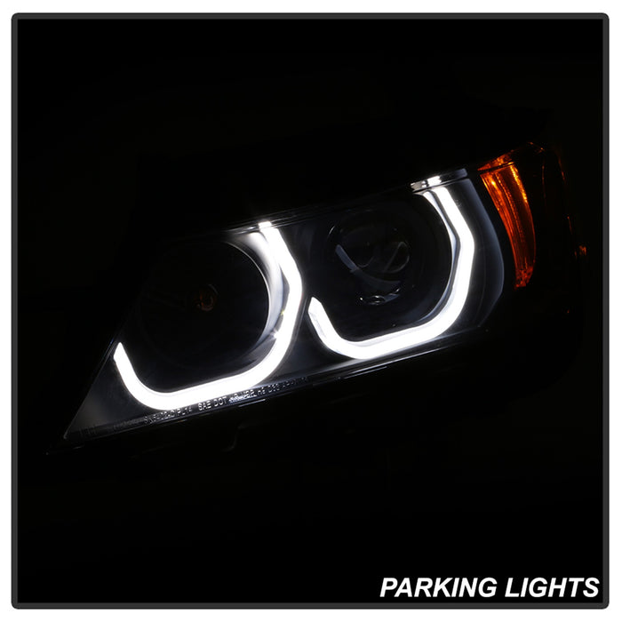 Spyder Auto 5086563 Projector Headlights; Incl. Low Beam-H9/High Beam-H9/Signal-7440NA; Black; - Truck Part Superstore