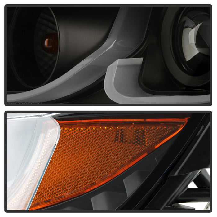 Spyder Auto 5086563 Projector Headlights; Incl. Low Beam-H9/High Beam-H9/Signal-7440NA; Black; - Truck Part Superstore