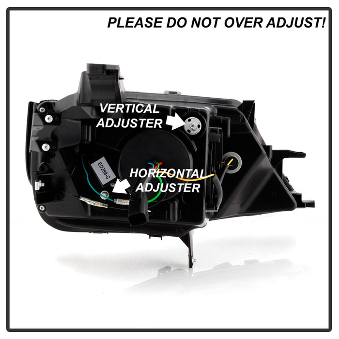 Spyder Auto 5086563 Projector Headlights; Incl. Low Beam-H9/High Beam-H9/Signal-7440NA; Black; - Truck Part Superstore