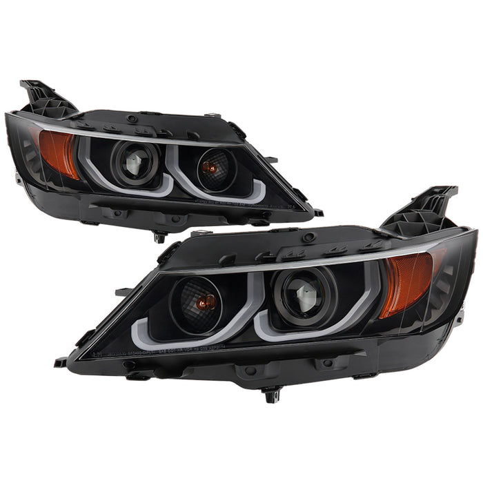 Spyder Auto 5086563 Projector Headlights; Incl. Low Beam-H9/High Beam-H9/Signal-7440NA; Black; - Truck Part Superstore
