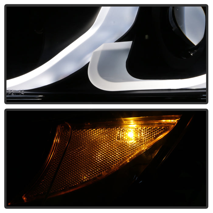 Spyder Auto 5086563 Projector Headlights; Incl. Low Beam-H9/High Beam-H9/Signal-7440NA; Black; - Truck Part Superstore