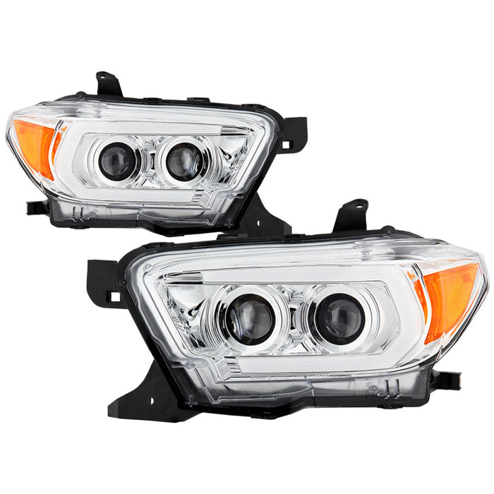 Spyder Auto 5086570 Projector Headlights; Chrome; w/Sequential LED Turn Signal; - Truck Part Superstore