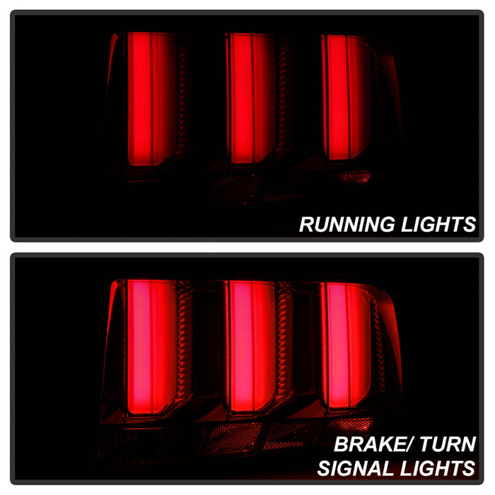 Spyder Auto 5086716 LED Tail Lights; Black; Red Light Bar; - Truck Part Superstore