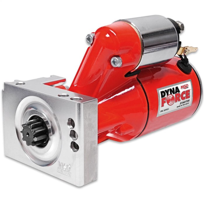MSD 50951 APS Starter; Chevy V8; 168 Tooth; Staggered Mount; Red; - Truck Part Superstore