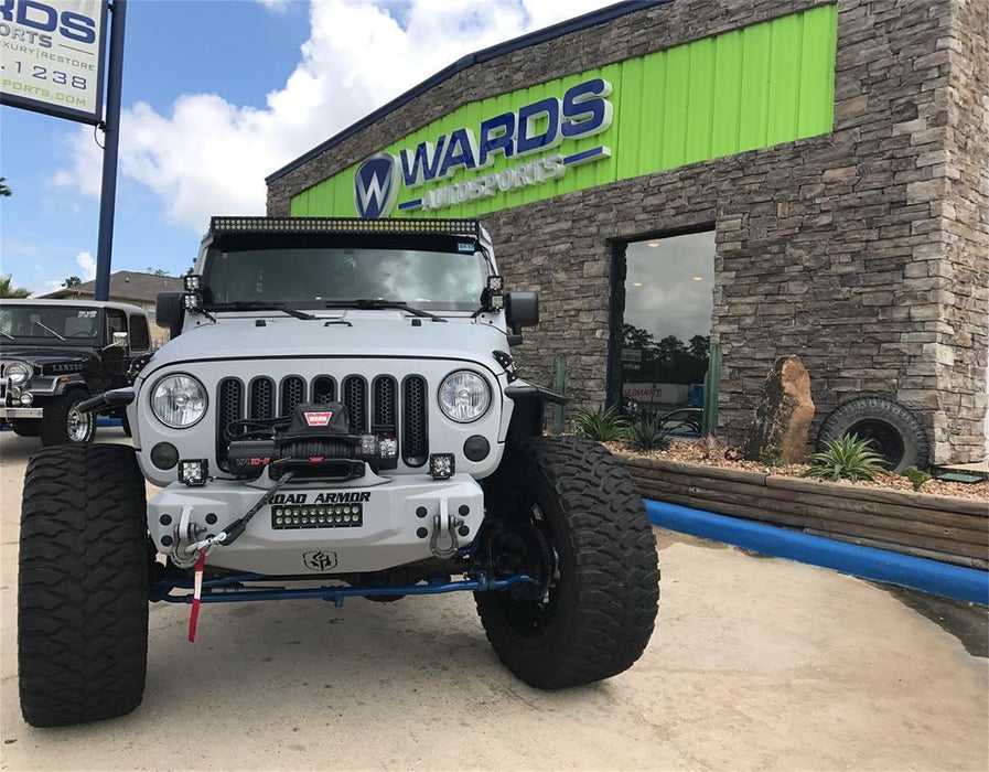 Road Armor 509R0B Stealth Stubby Winch Front Bumper; Steel; Satin Black; - Truck Part Superstore