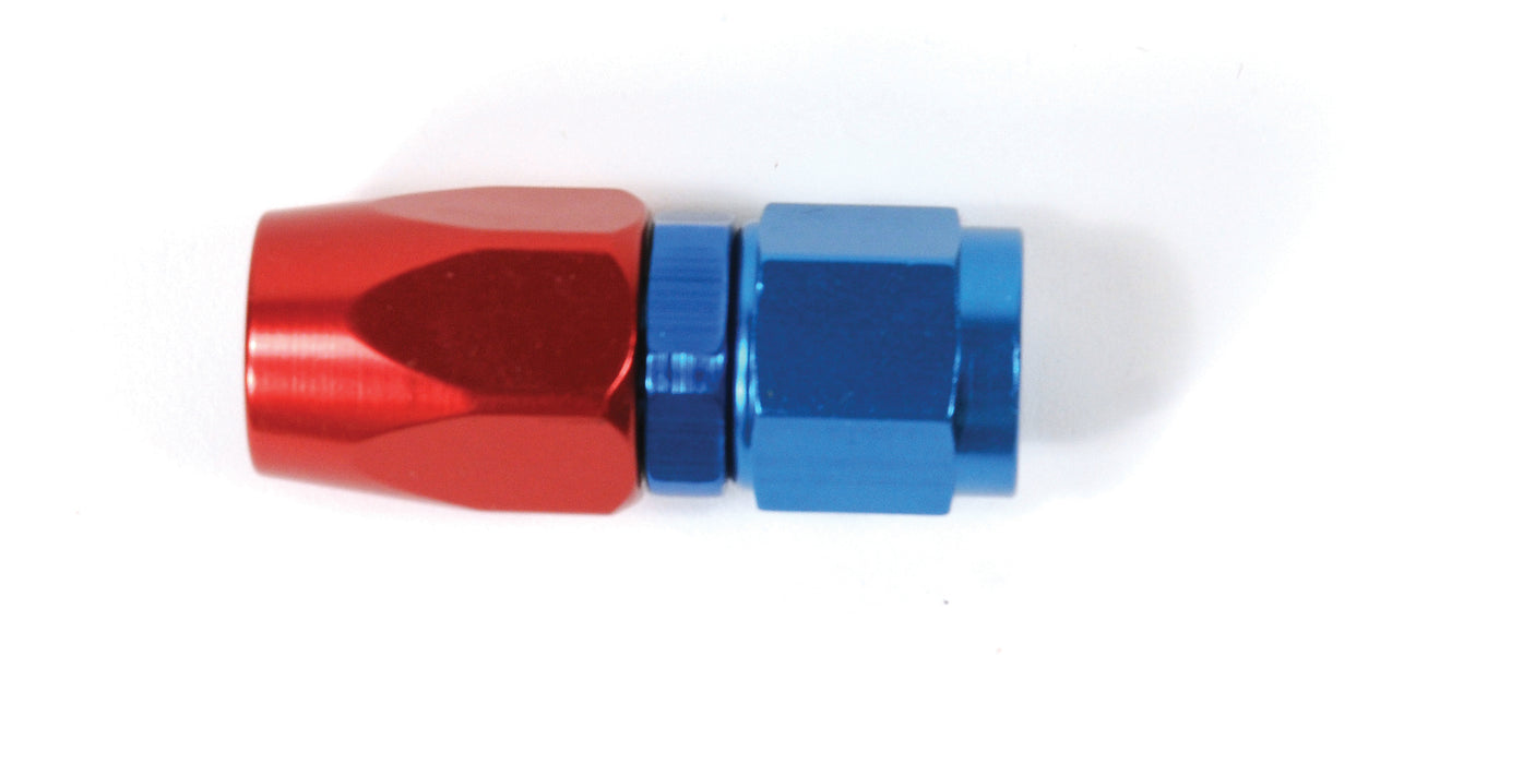 SpeedFx 510600 Full Swivel; -6AN; Straight; Anodized; Red/Blue; Aluminum; Single - Truck Part Superstore