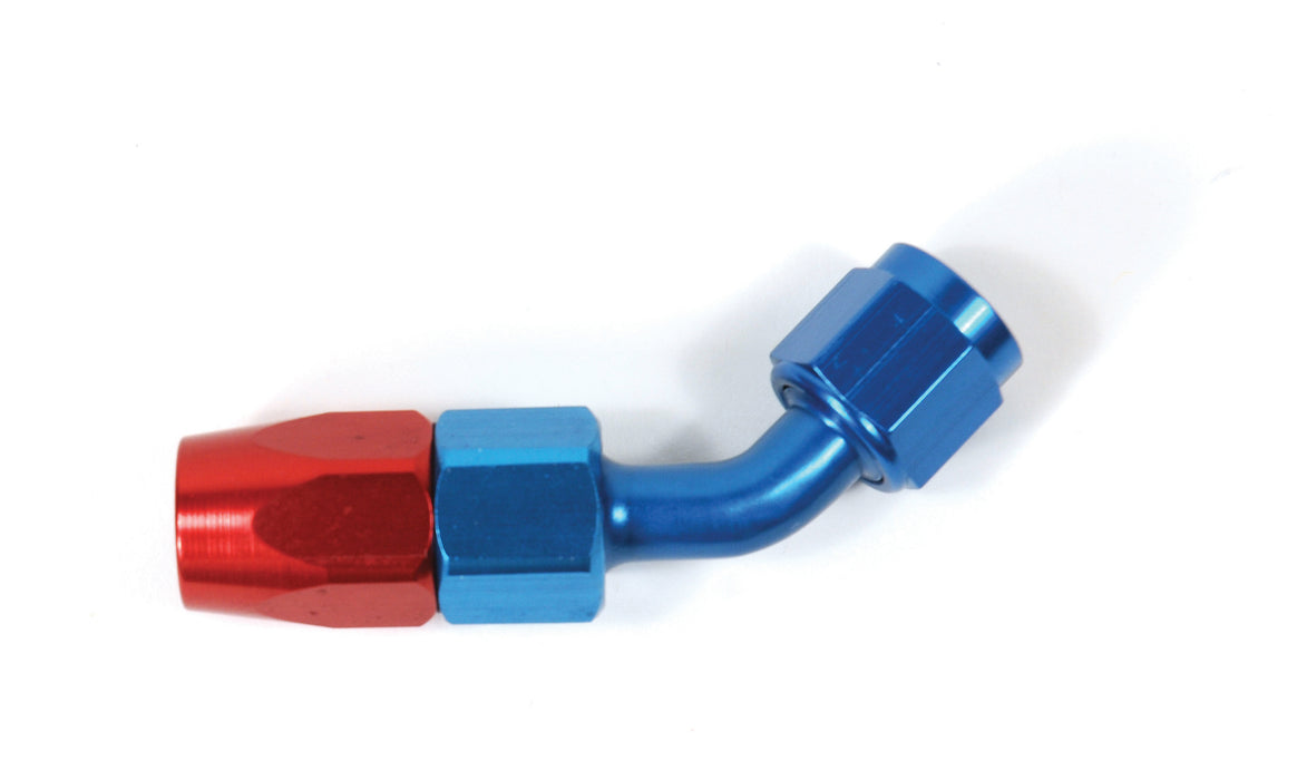 SpeedFx 510645 Full Swivel; -6AN; 45 Degree; Anodized; Red/Blue; Aluminum; Single - Truck Part Superstore