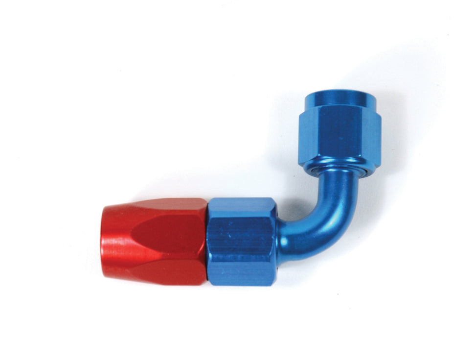 SpeedFx 510690 Full Swivel; -6AN; 90 Degree; Anodized; Red/Blue; Aluminum; Single - Truck Part Superstore
