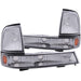Anzo USA 511003 Euro Parking Lights; Clear Lens; Chrome Housing; Amber Reflector; Pair; - Truck Part Superstore