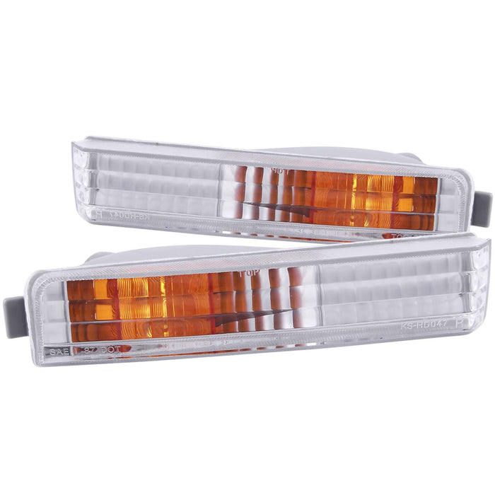 Anzo USA 511006 Parking Light Assembly; Euro; Clear Lens; Chrome Housing; Amber Reflector; Pair; - Truck Part Superstore