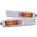 Anzo USA 511006 Parking Light Assembly; Euro; Clear Lens; Chrome Housing; Amber Reflector; Pair; - Truck Part Superstore