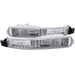 Anzo USA 511007 Euro Parking Lights; Clear Lens; Chrome Housing; Pair; - Truck Part Superstore