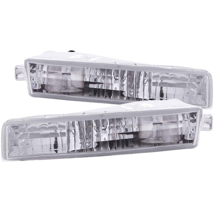 Anzo USA 511012 Euro Parking Lights; Clear Lens; Chrome Housing; Pair; - Truck Part Superstore