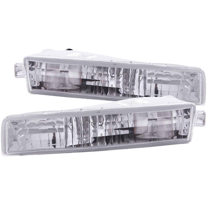 Anzo USA 511012 Euro Parking Lights; Clear Lens; Chrome Housing; Pair; - Truck Part Superstore