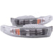 Anzo USA 511020 Euro Parking Lights; Clear Lens; Chrome Housing; Amber Reflector; Pair; - Truck Part Superstore