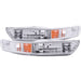Anzo USA 511021 Euro Parking Lights; Clear Lens; Chrome Housing; Amber Reflector; Pair; - Truck Part Superstore