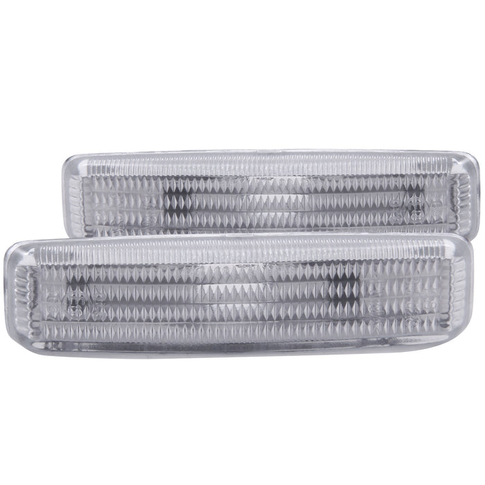 ANZO USA 511026 Side Marker Light Assembly; Clear Lens; Pair; Chrome; - Truck Part Superstore