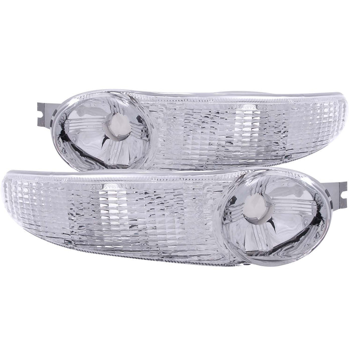 Anzo USA 511030 Parking Light Assembly; Euro; Clear Lens; Chrome Housing; Pair; - Truck Part Superstore