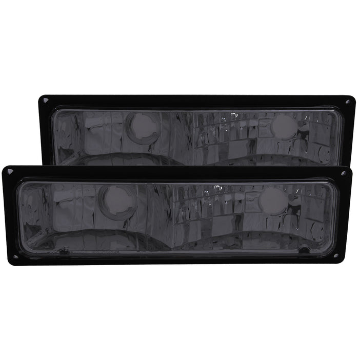 Anzo USA 511034 Parking Light Assembly; Euro; Smoke Lens; Black Housing; Pair; - Truck Part Superstore