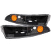 Anzo USA 511045 Euro Parking Lights; Clear Lens; Black Housing; Amber Reflector; Pair; - Truck Part Superstore