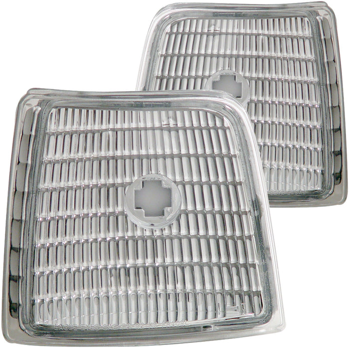 Anzo USA 511049 Side Marker Light Assembly; Euro; Clear Lens; Pair; Chrome; - Truck Part Superstore