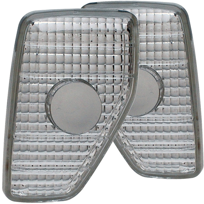 Anzo USA 511051 Side Marker Light Assembly; Euro; Clear Lens; Pair; Chrome; - Truck Part Superstore