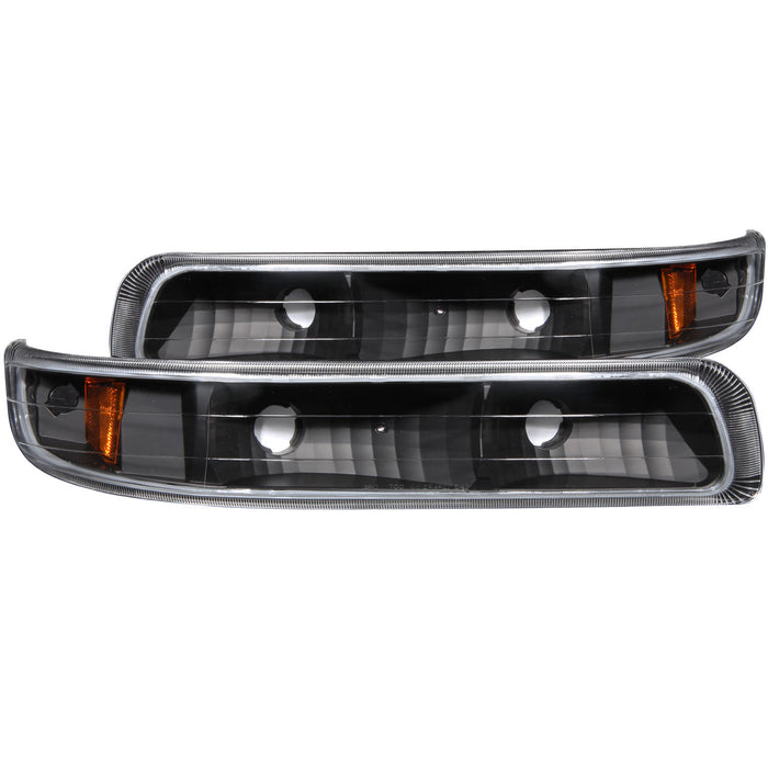 Anzo USA 511065 Parking Light Assembly; Euro; Clear Lens; Black Housing; Amber Reflector; Pair; - Truck Part Superstore