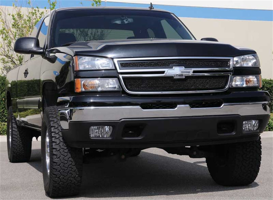 T-Rex Grilles 51106 Upper Class Series Mesh Grille; Small Mesh; Mild Steel; Black; 2 Pc; Overlay; - Truck Part Superstore