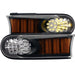 Anzo USA 511078 LED Parking Lights; Clear Lens; Black Housing; Amber Reflector; Pair; - Truck Part Superstore