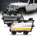 Anzo USA 511083 Side Marker Light Assembly; LED; Chrome Clear; w/Sequential Signal; Pair; - Truck Part Superstore