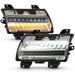 Anzo USA 511083 Side Marker Light Assembly; LED; Chrome Clear; w/Sequential Signal; Pair; - Truck Part Superstore