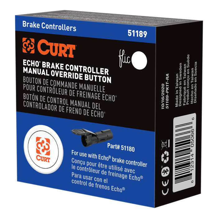 CURT 51189 Echo Brake Controller Manual Override Button - Truck Part Superstore
