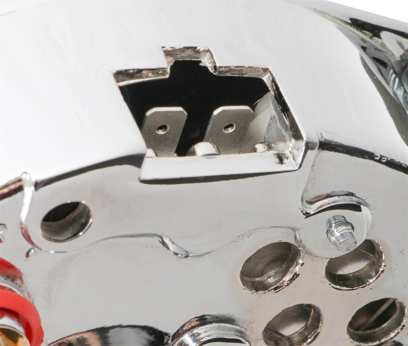Mr Gasket 51200CG Alternator; GM 1971-1986; 100 Amp; For Use w/Single V-Belt; Chrome Finish; - Truck Part Superstore