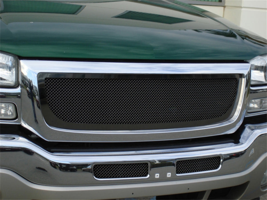 T-Rex Grilles 51200 Upper Class Series Mesh Grille; Small Mesh; Mild Steel; Black; 1 Pc; Insert; - Truck Part Superstore