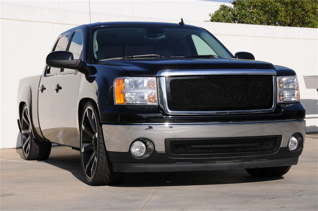 T-Rex Grilles 51205 Upper Class Series Mesh Grille; Small Mesh; Mild Steel; Black; 1 Pc; Insert; - Truck Part Superstore