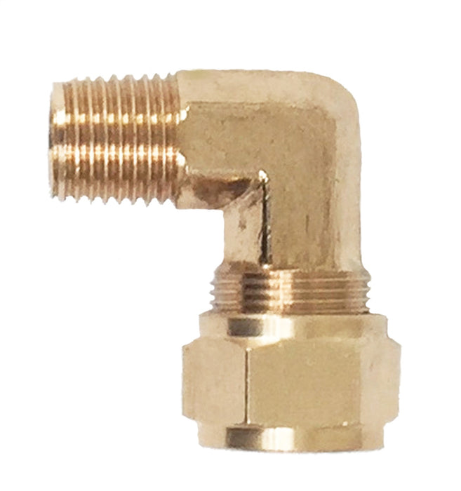 Kleinn Automotive Air Horns 51214L Compression Fitting; Brass; 3/8 in. M NPT Elbow; For 1/2 in. OD Tube; - Truck Part Superstore