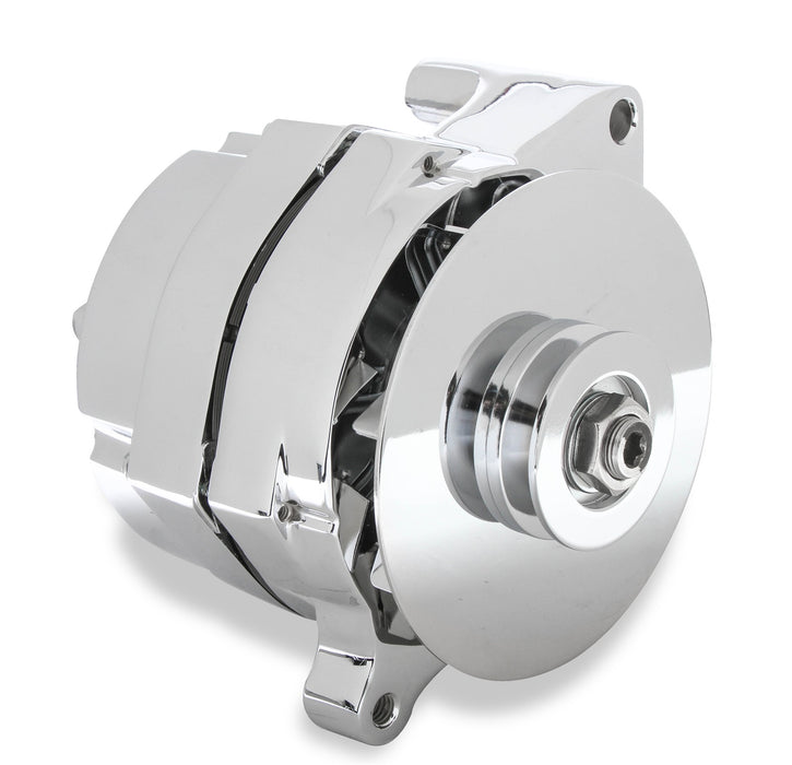 Mr Gasket 51240CG Alternator; Ford 1961-1985; 100 Amp; For Use w/Single V-Belt; Chrome Finish; - Truck Part Superstore