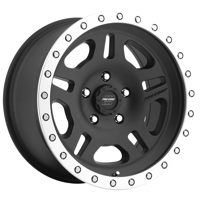 Pro Comp Alloy Wheels 5129-6865 Series 29 La Paz 16x8 with 5 on 4.5 Bolt Pattern 4.5 Backspace Satin Black With Machine Lip Finish Pro Comp Alloy Wheels - Truck Part Superstore