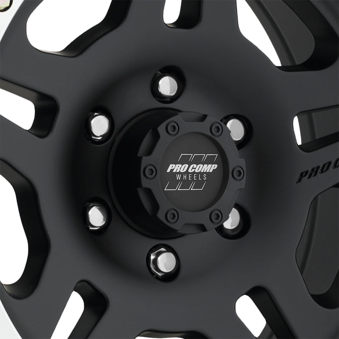 Pro Comp Alloy Wheels 5129-6883 Series 29 La Paz 16x8 with 6 on 5.5 Bolt Pattern 4.5 Backspace Satin Black With Machine Lip Finish Pro Comp Alloy Wheels - Truck Part Superstore