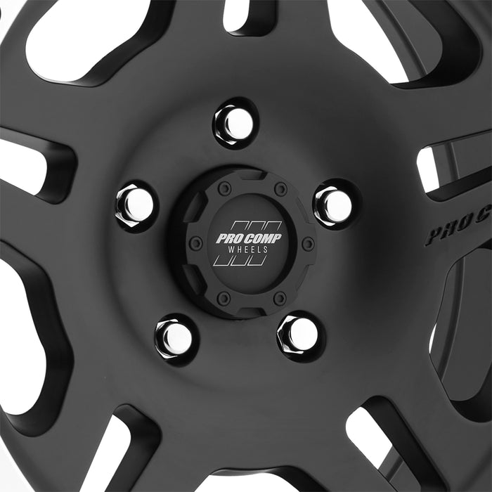 Pro Comp Alloy Wheels 5129-78573 Series 29 La Paz 17x8.5 with 5 on 5 Bolt Pattern 4.75 Backspace Satin Black With Machine Lip Finish Pro Comp Alloy Wheels - Truck Part Superstore