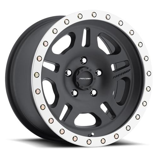 Pro Comp Alloy Wheels 5129-78573 Series 29 La Paz 17x8.5 with 5 on 5 Bolt Pattern 4.75 Backspace Satin Black With Machine Lip Finish Pro Comp Alloy Wheels - Truck Part Superstore