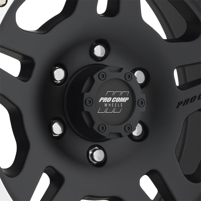 Pro Comp Alloy Wheels 5129-78583 Series 29 La Paz 17x8.5 with 6 on 5.5 Bolt Pattern 4.75 Backspace Satin Black With Machine Lip Finish Pro Comp Alloy Wheels - Truck Part Superstore