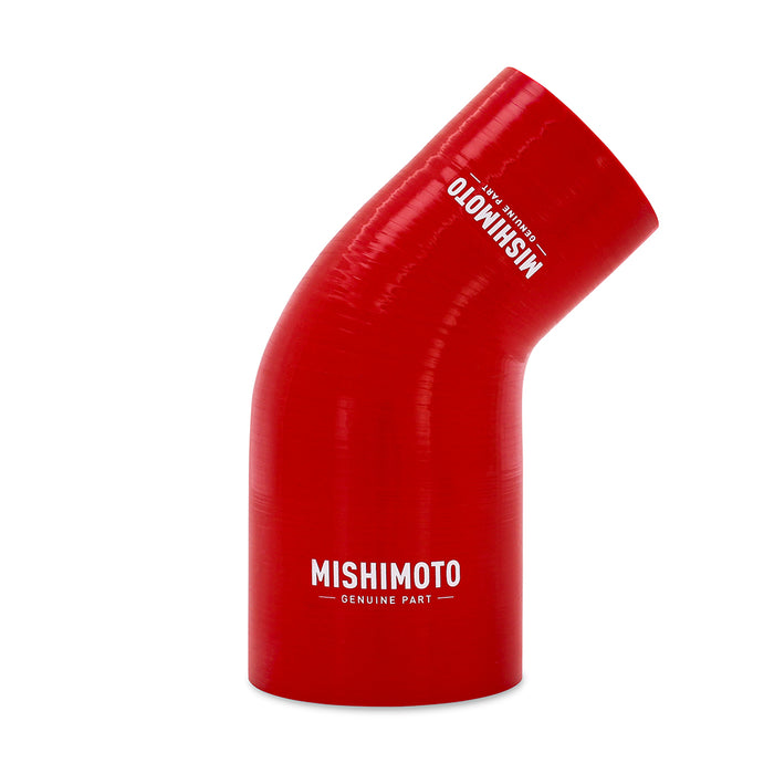 Mishimoto MMCP-R45-2530RD Mishimoto 45-Degree Silicone Transition Coupler, 2.50-in to 3.00-in, Red - Truck Part Superstore