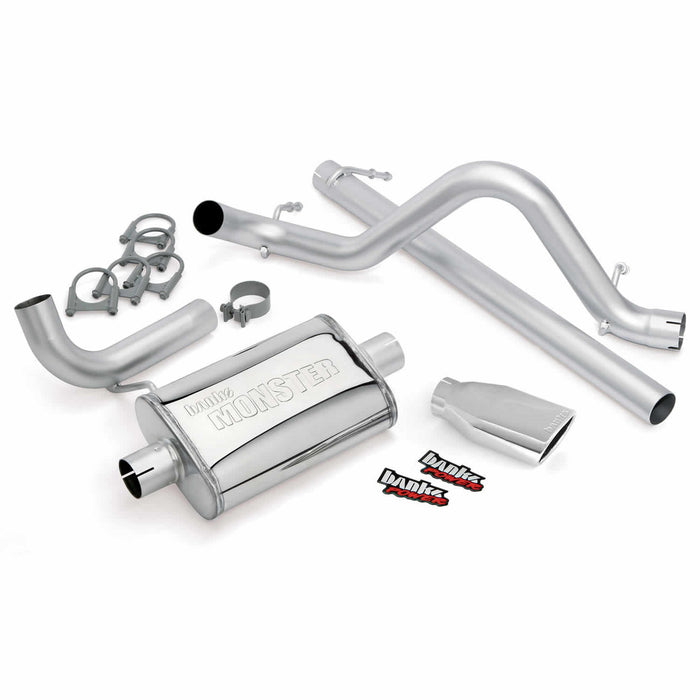 Banks Power 51321 Monster Exhaust System; S/S-Chrome Tip-07-11 Jeep 3.8L Wrangler-2Dr - Truck Part Superstore