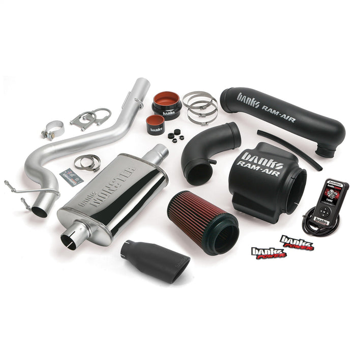 Banks Power 51334-B Stinger System; Single Exh; S/S-Black Tip-2004-06 Jeep 4.0L Wrangler - Truck Part Superstore